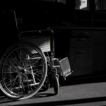 wheelchair in the shadow